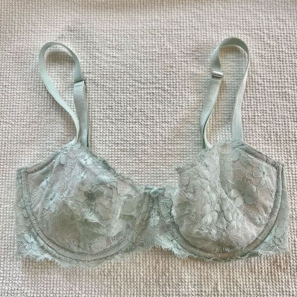 Victoria’s Secret Bra Lace Light Blue Dream Angels Size 32DD - Picture 2 of 5